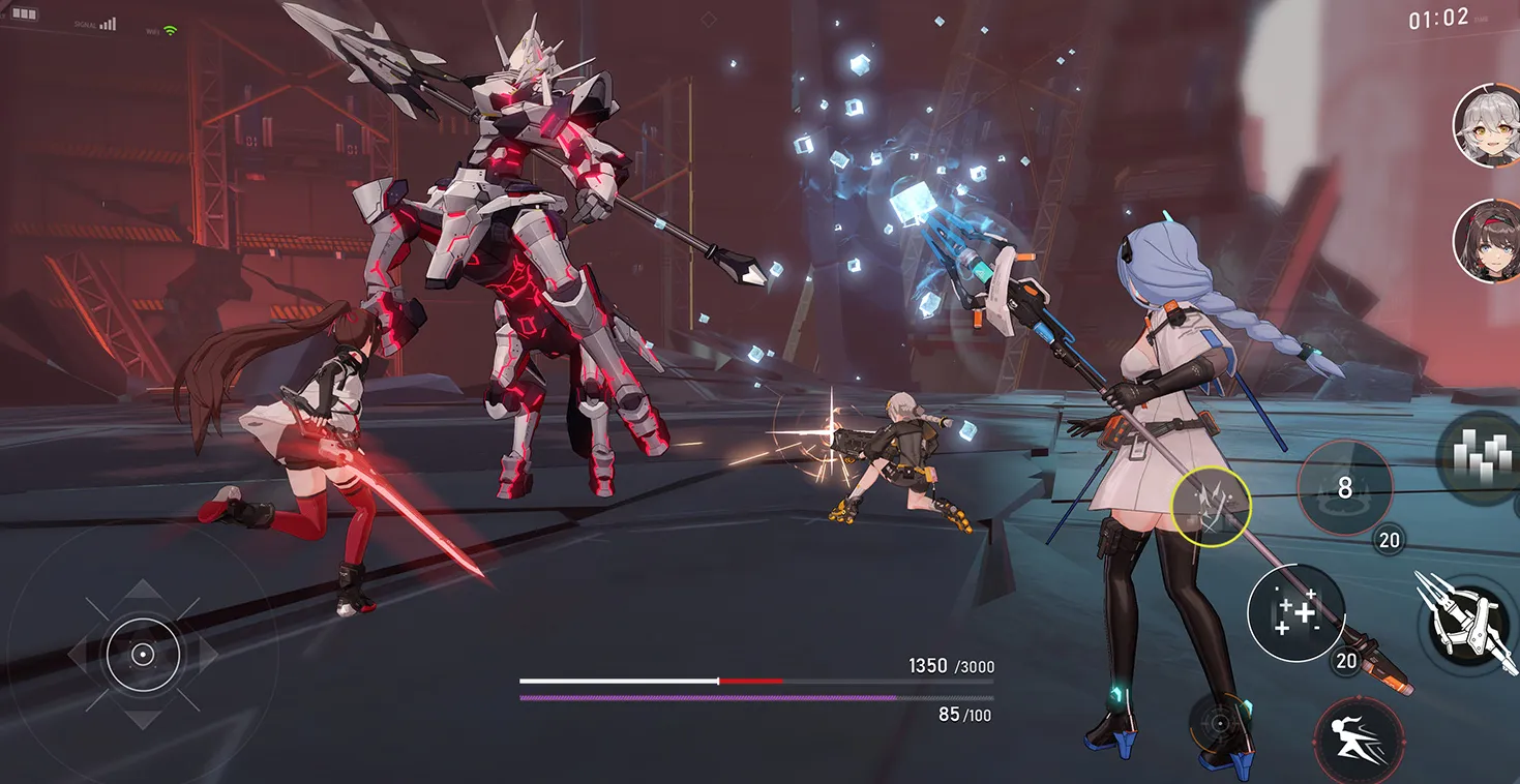 エーテルゲイザーのゲーム画面：戦闘