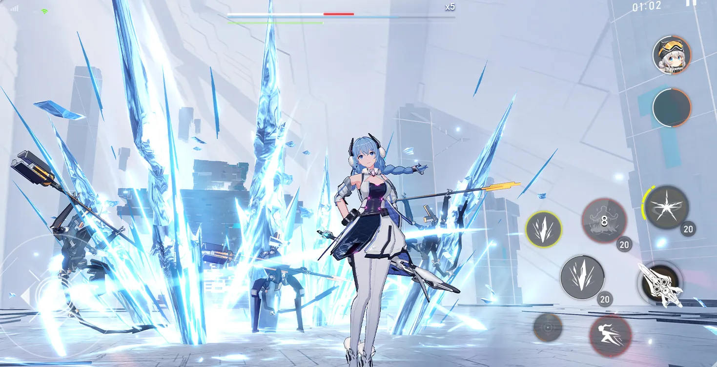 エーテルゲイザーのゲーム画面：挑戦モード