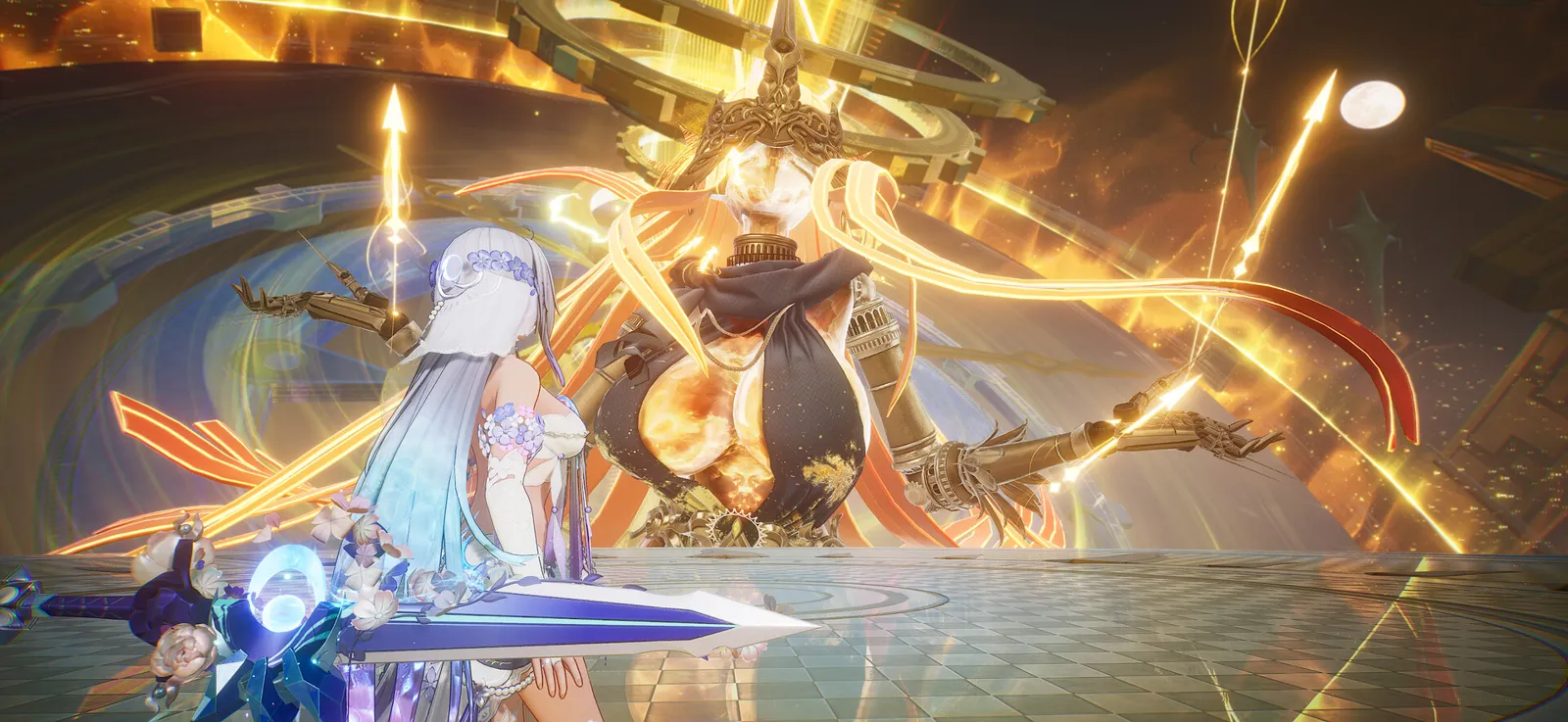 スノウブレイク：禁域降臨のゲーム画面：ボス戦