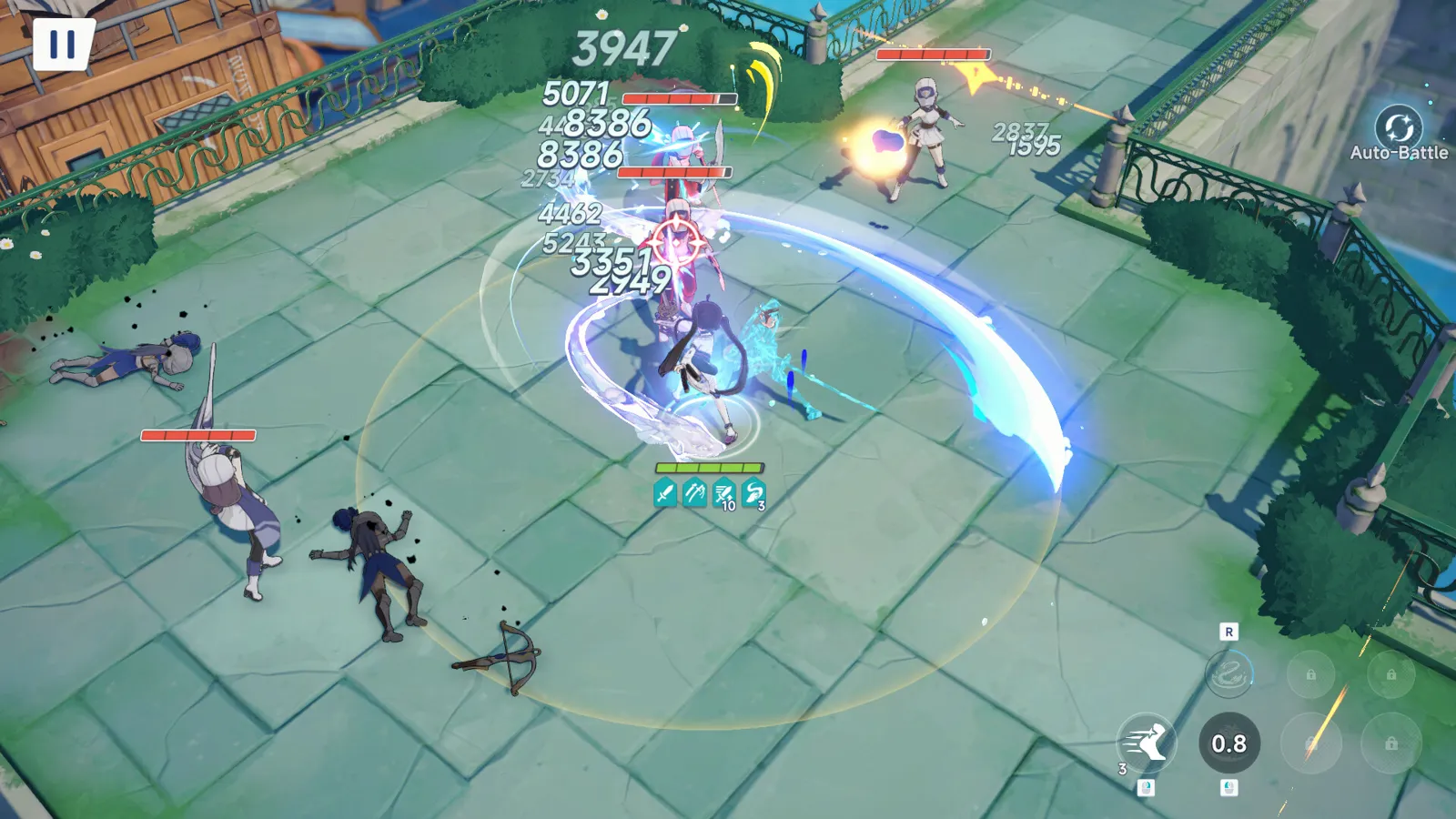 ステラソラのゲーム画面：戦闘
