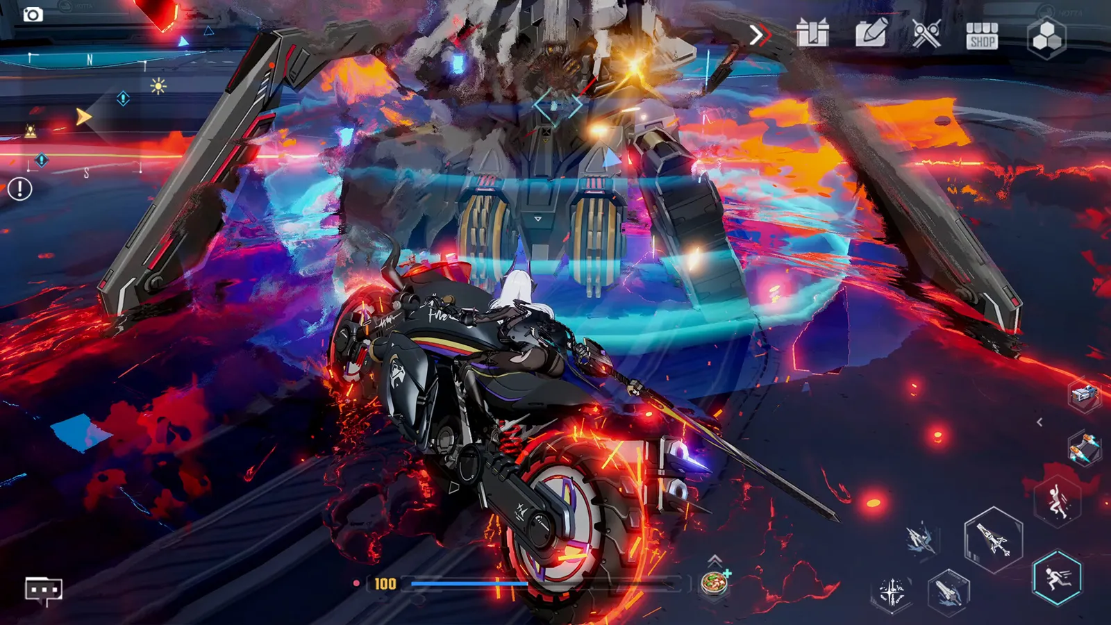 幻塔のゲーム画面:戦闘